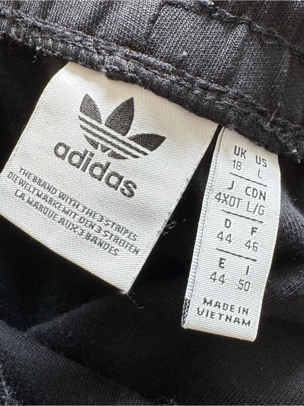 Adidas Men's sweatpants black with classic white stripes size L